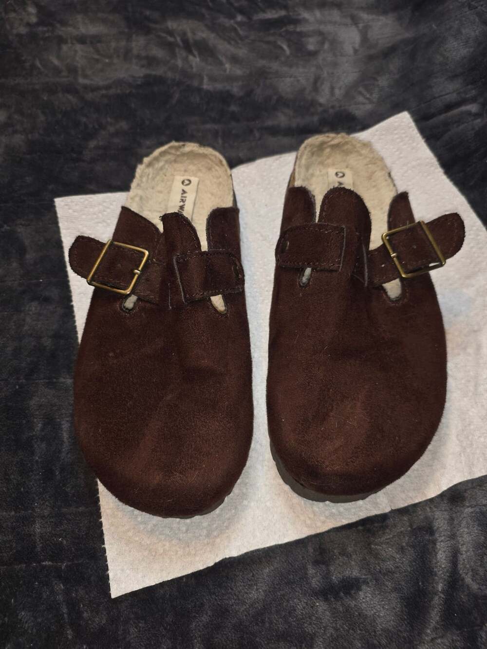 Airwalk Clogs Size 9 Brown Faux Shearling Suede